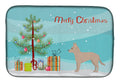 Tan Jackhuahua Christmas Tree Dish Drying Mat Absorbent Dish Drying Mat Pad for Kitchen Counter Dish Drainer Mat for Countertop, 14 x 21", Multicolor