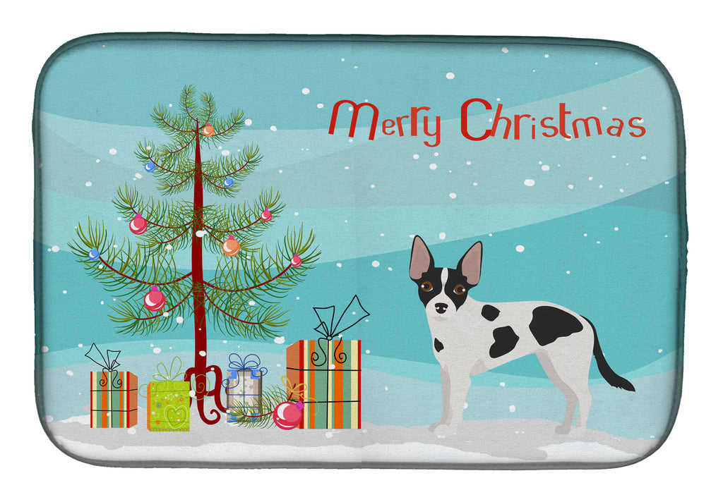 Jackhuahua Christmas Tree Dish Drying Mat Absorbent Dish Drying Mat Pad for Kitchen Counter Dish Drainer Mat for Countertop, 14 x 21", Multicolor