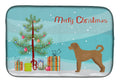 Tan Labradoodle Christmas Tree Dish Drying Mat Absorbent Dish Drying Mat Pad for Kitchen Counter Dish Drainer Mat for Countertop, 14 x 21", Multicolor