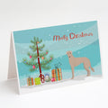 Tan Longdog Christmas Tree Greeting Cards Pack of 8 Blank Cards with Envelopes Whimsical A7 Size 5x7