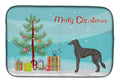 Longdog Christmas Tree Dish Drying Mat Absorbent Dish Drying Mat Pad for Kitchen Counter Dish Drainer Mat for Countertop, 14 x 21", Multicolor