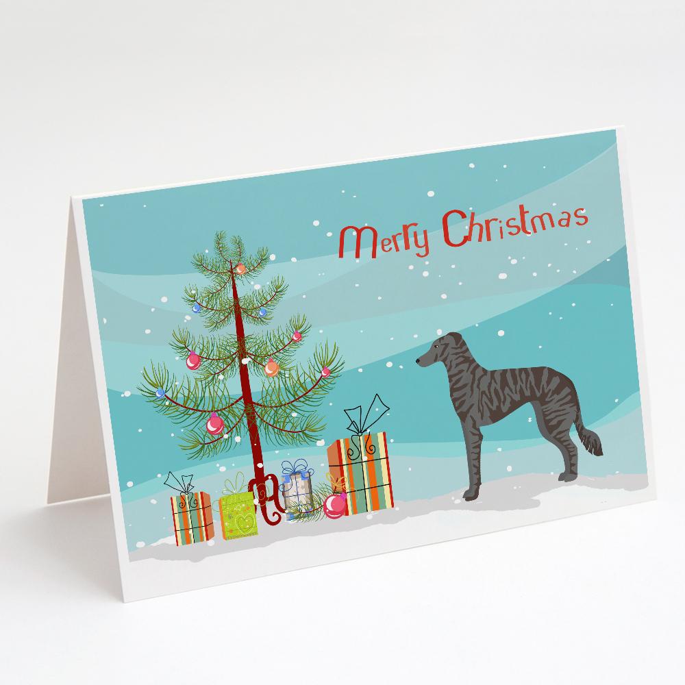 Longdog Christmas Tree Greeting Cards Pack of 8 Blank Cards with Envelopes Whimsical A7 Size 5x7