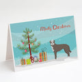 Lurcher #1 Christmas Tree Greeting Cards Pack of 8 Blank Cards with Envelopes Whimsical A7 Size 5x7