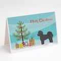 Black Mal-Shi Christmas Tree Greeting Cards Pack of 8 Blank Cards with Envelopes Whimsical A7 Size 5x7