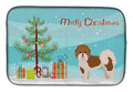 Mal-Shi Christmas Tree Dish Drying Mat Absorbent Dish Drying Mat Pad for Kitchen Counter Dish Drainer Mat for Countertop, 14 x 21", Multicolor