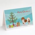 Mal-Shi Christmas Tree Greeting Cards Pack of 8 Blank Cards with Envelopes Whimsical A7 Size 5x7