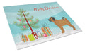 Puggle Christmas Tree Cutting Board Tempered Glass Kitchen Cutting Surface, Heat Resistant Chopping, Non-Slip Feet, Food Prep & Serving