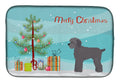 Grey Schnoodle Christmas Tree Dish Drying Mat Absorbent Dish Drying Mat Pad for Kitchen Counter Dish Drainer Mat for Countertop, 14 x 21", Multicolor