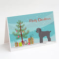 Grey Schnoodle Christmas Tree Greeting Cards Pack of 8 Blank Cards with Envelopes Whimsical A7 Size 5x7
