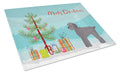 Grey Schnoodle Christmas Tree Cutting Board Tempered Glass Kitchen Cutting Surface, Heat Resistant Chopping, Non-Slip Feet, Food Prep & Serving