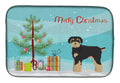 Schnoodle Christmas Tree Dish Drying Mat Absorbent Dish Drying Mat Pad for Kitchen Counter Dish Drainer Mat for Countertop, 14 x 21", Multicolor