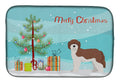 Sheepadoodle Christmas Tree Dish Drying Mat Absorbent Dish Drying Mat Pad for Kitchen Counter Dish Drainer Mat for Countertop, 14 x 21", Multicolor