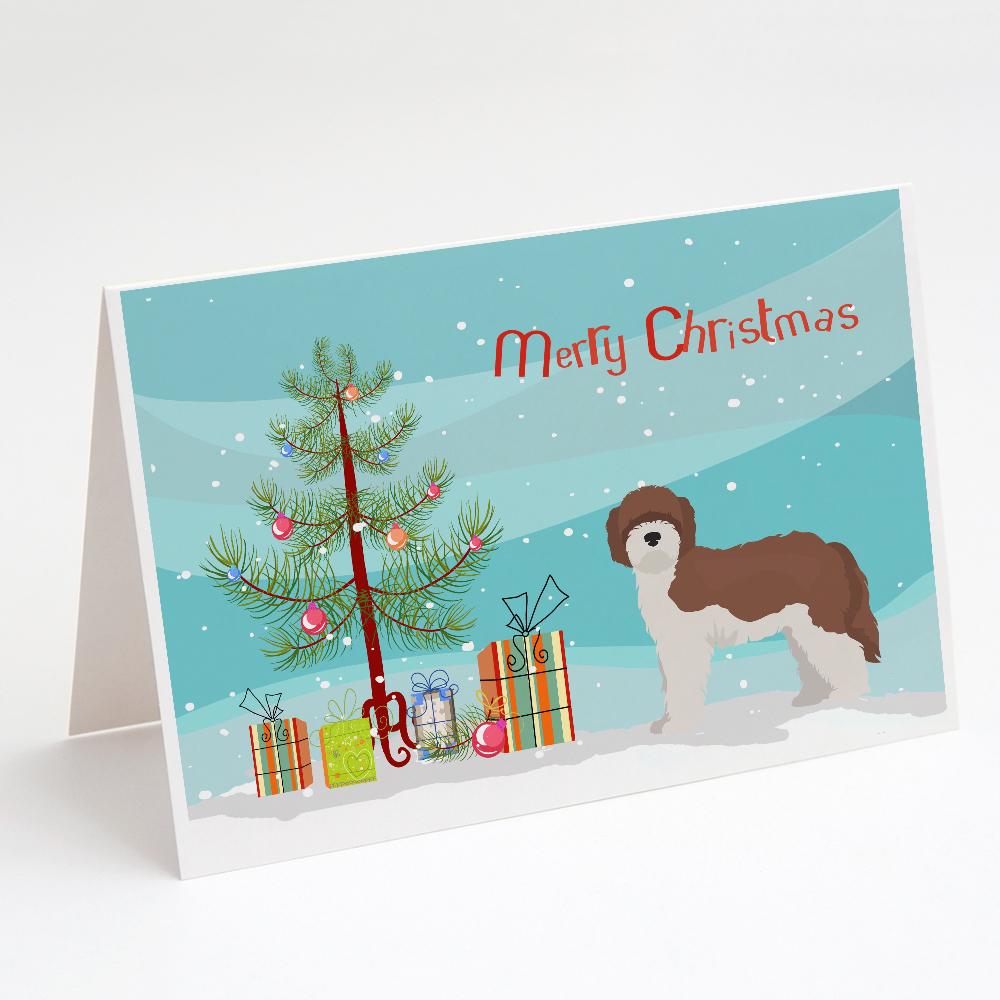 Sheepadoodle Christmas Tree Greeting Cards Pack of 8 Blank Cards with Envelopes Whimsical A7 Size 5x7