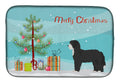Black Sheepadoodle Christmas Tree Dish Drying Mat Absorbent Dish Drying Mat Pad for Kitchen Counter Dish Drainer Mat for Countertop, 14 x 21", Multicolor