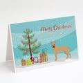 Shepherd Pit Mix #2 Christmas Tree Greeting Cards Pack of 8 Blank Cards with Envelopes Whimsical A7 Size 5x7