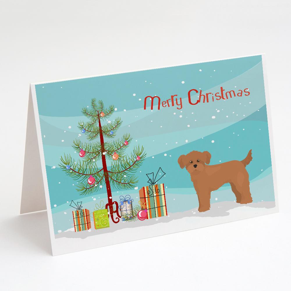 Shi Chi Christmas Tree Greeting Cards Pack of 8 Blank Cards with Envelopes Whimsical A7 Size 5x7