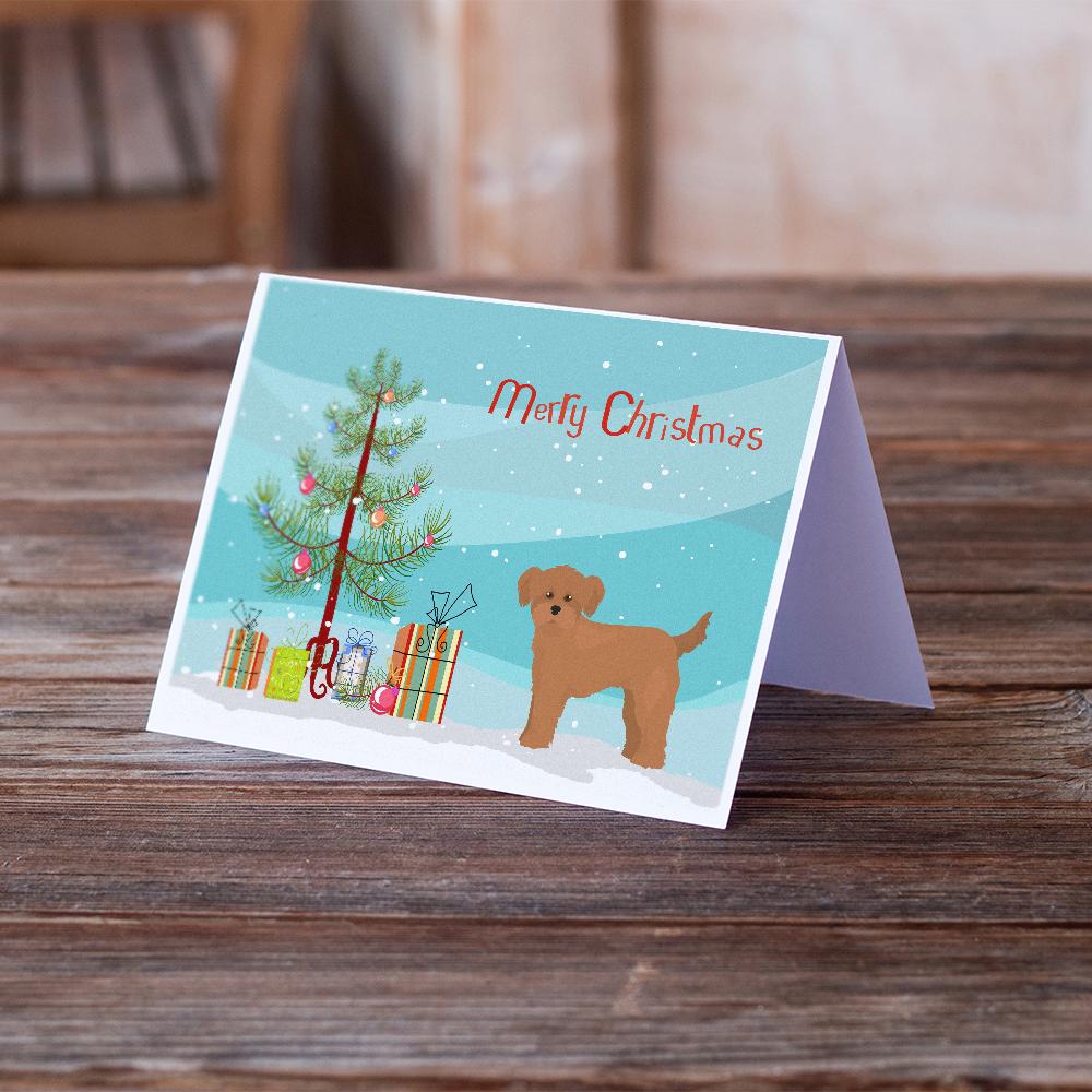 Shi Chi Christmas Tree Greeting Cards Pack of 8 Blank Cards with Envelopes Whimsical A7 Size 5x7