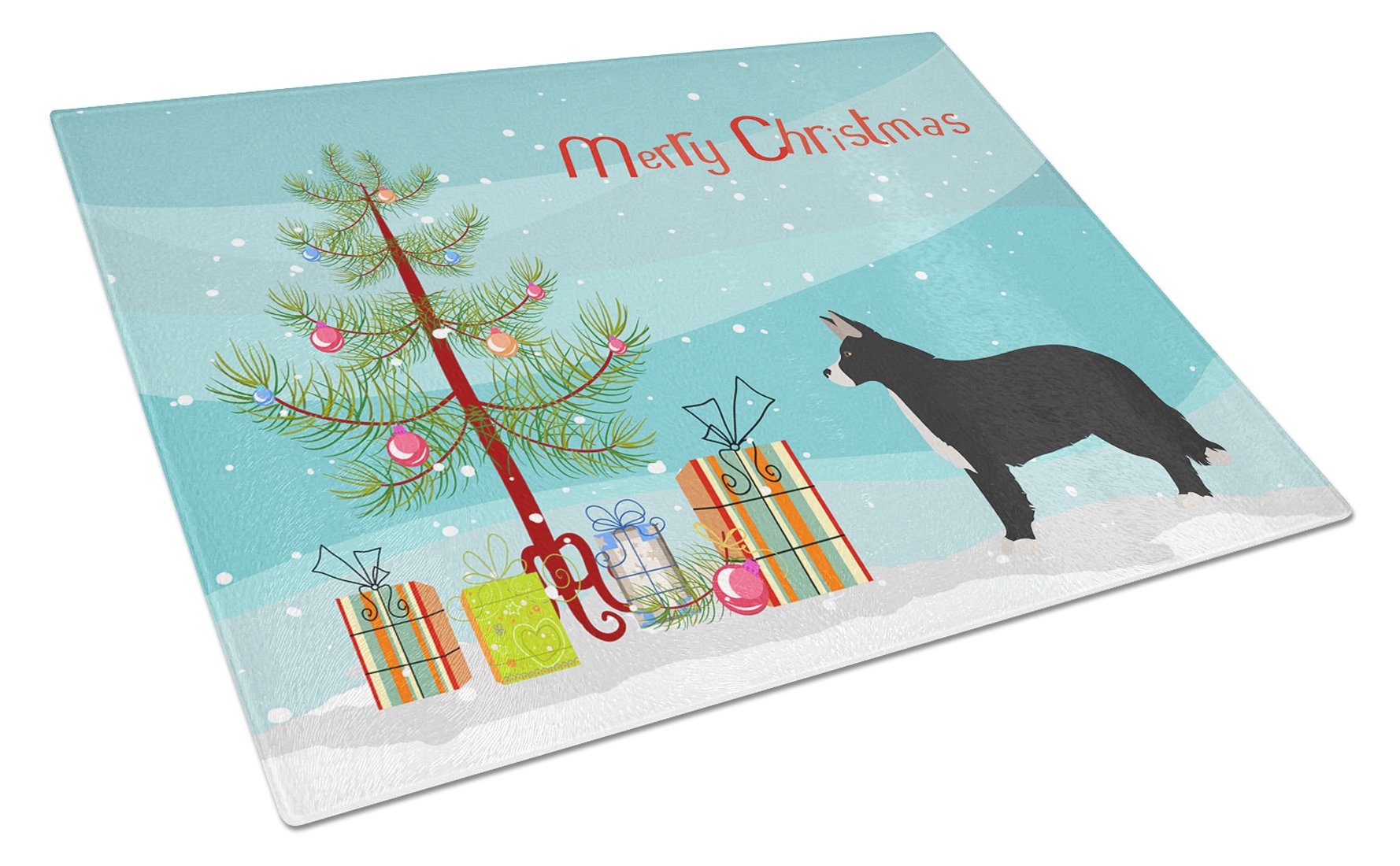 Shollie #1 Christmas Tree Cutting Board Tempered Glass Kitchen Cutting Surface, Heat Resistant Chopping, Non-Slip Feet, Food Prep & Serving