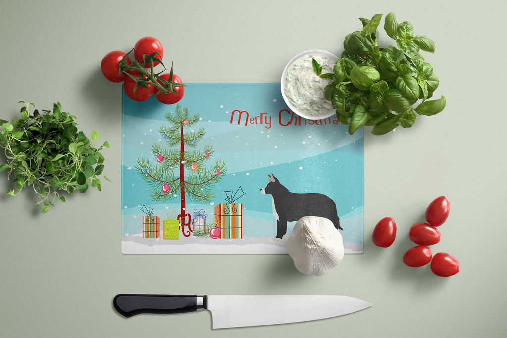 Shollie #1 Christmas Tree Cutting Board Tempered Glass Kitchen Cutting Surface, Heat Resistant Chopping, Non-Slip Feet, Food Prep & Serving
