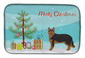 Shollie #2 Christmas Tree Dish Drying Mat Absorbent Dish Drying Mat Pad for Kitchen Counter Dish Drainer Mat for Countertop, 14 x 21", Multicolor