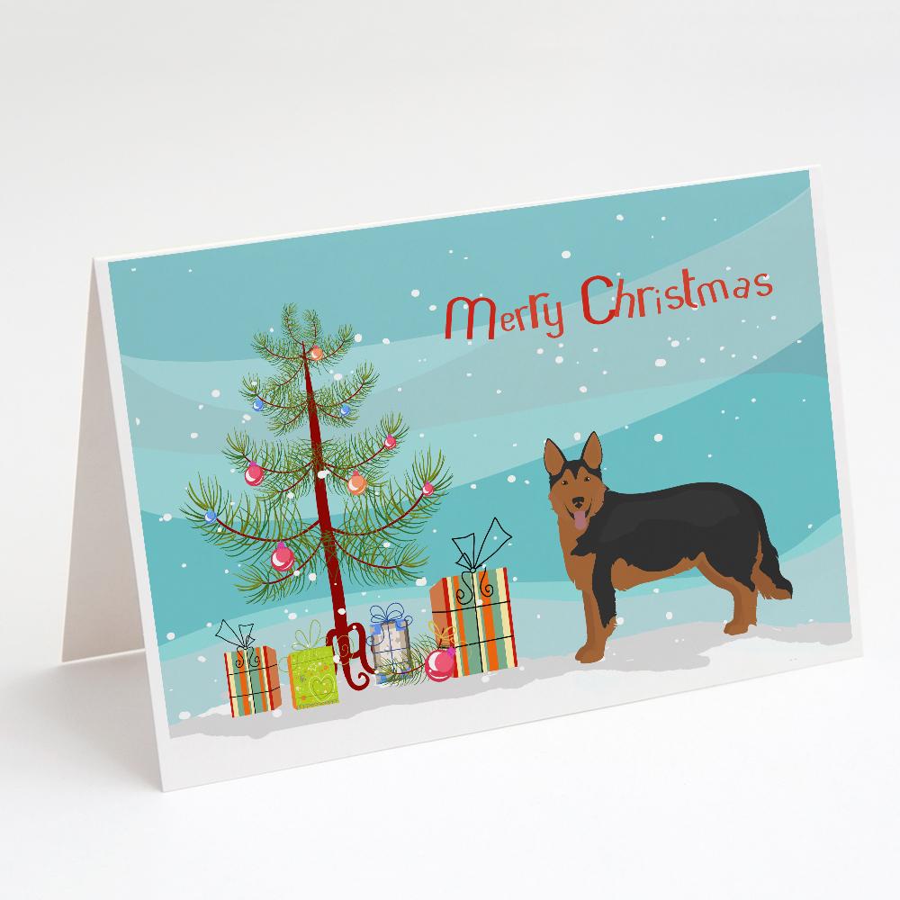 Shollie #2 Christmas Tree Greeting Cards Pack of 8 Blank Cards with Envelopes Whimsical A7 Size 5x7