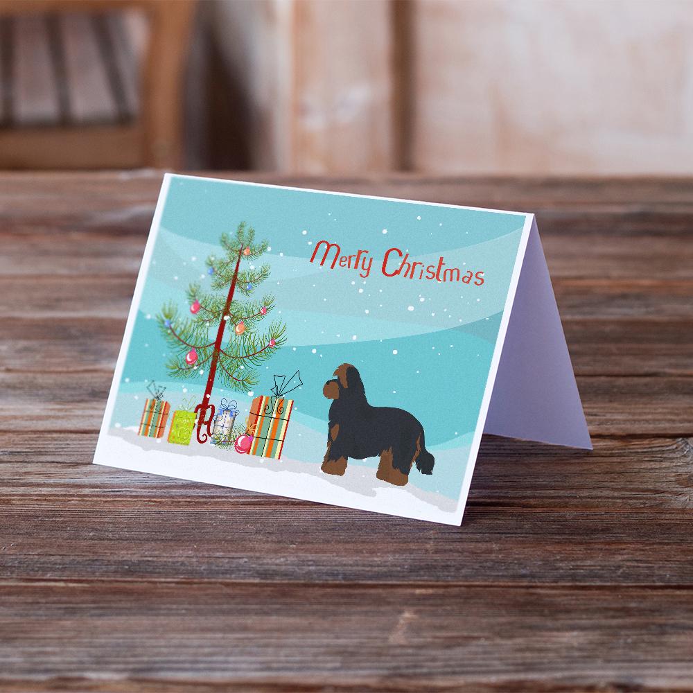 Shorkie #1 Christmas Tree Greeting Cards Pack of 8 Blank Cards with Envelopes Whimsical A7 Size 5x7