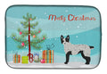 Texas Heeler Christmas Tree Dish Drying Mat Absorbent Dish Drying Mat Pad for Kitchen Counter Dish Drainer Mat for Countertop, 14 x 21", Multicolor