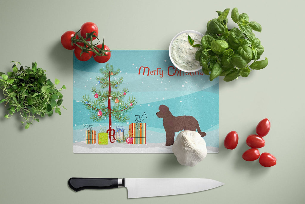 Whoodle #1 Christmas Tree Cutting Board Tempered Glass Kitchen Cutting Surface, Heat Resistant Chopping, Non-Slip Feet, Food Prep & Serving