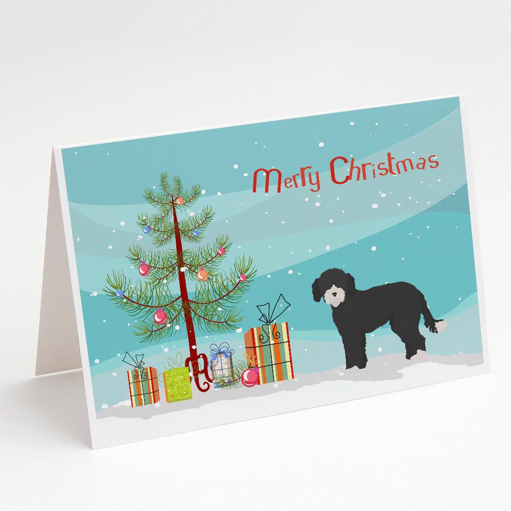 Whoodle #2 Christmas Tree Greeting Cards Pack of 8 Blank Cards with Envelopes Whimsical A7 Size 5x7