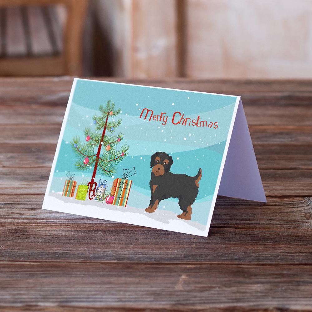Yorkiepoo #1 Christmas Tree Greeting Cards Pack of 8 Blank Cards with Envelopes Whimsical A7 Size 5x7