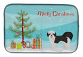 Zuchon #2 Christmas Tree Dish Drying Mat Absorbent Dish Drying Mat Pad for Kitchen Counter Dish Drainer Mat for Countertop, 14 x 21", Multicolor