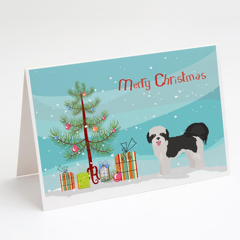 Zuchon #2 Christmas Tree Greeting Cards Pack of 8 Blank Cards with Envelopes Whimsical A7 Size 5x7