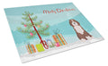 Bernedoodle #2 Christmas Tree Cutting Board Tempered Glass Kitchen Cutting Surface, Heat Resistant Chopping, Non-Slip Feet, Food Prep & Serving