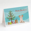 Morkie #3 Christmas Tree Greeting Cards Pack of 8 Blank Cards with Envelopes Whimsical A7 Size 5x7