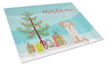 Morkie #3 Christmas Tree Cutting Board Tempered Glass Kitchen Cutting Surface, Heat Resistant Chopping, Non-Slip Feet, Food Prep & Serving