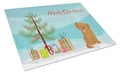 Shih Poo #3 Christmas Tree Cutting Board Tempered Glass Kitchen Cutting Surface, Heat Resistant Chopping, Non-Slip Feet, Food Prep & Serving