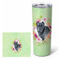 Cane Corso Green Flowers Stainless Steel Skinny Tumbler 20 oz Vacuum Double Walled Reusable Insulated Travel Cup