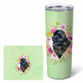 Newfoundland Green Flowers Stainless Steel Skinny Tumbler 20 oz Vacuum Double Walled Reusable Insulated Travel Cup