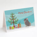 Beige Wellman Chinchilla Merry Christmas Greeting Cards Pack of 8 Blank Cards with Envelopes Whimsical A7 Size 5x7
