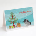 Black Velvet Chinchilla Merry Christmas Greeting Cards Pack of 8 Blank Cards with Envelopes Whimsical A7 Size 5x7