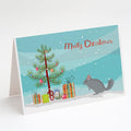 Foggy Chinchilla Merry Christmas Greeting Cards Pack of 8 Blank Cards with Envelopes Whimsical A7 Size 5x7