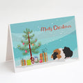Abyssinian Guinea Pig Merry Christmas Greeting Cards Pack of 8 Blank Cards with Envelopes Whimsical A7 Size 5x7