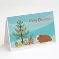 Crested Guinea Pig Merry Christmas Greeting Cards Pack of 8 Blank Cards with Envelopes Whimsical A7 Size 5x7