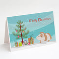 Silkie Guinea Pig Merry Christmas Greeting Cards Pack of 8 Blank Cards with Envelopes Whimsical A7 Size 5x7