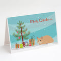 Syrian Golden Hamster Merry Christmas Greeting Cards Pack of 8 Blank Cards with Envelopes Whimsical A7 Size 5x7