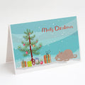 Fuzz Rat Merry Christmas Greeting Cards Pack of 8 Blank Cards with Envelopes Whimsical A7 Size 5x7