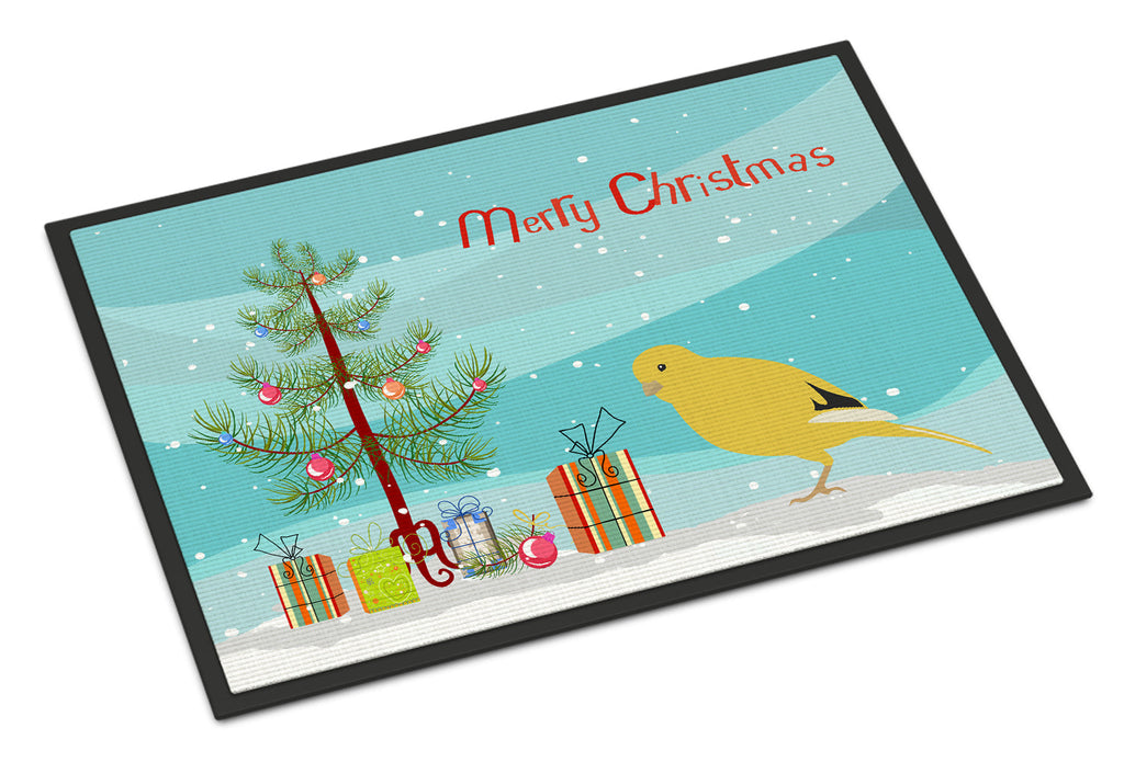 Border Canary Merry Christmas Doormat Indoor Outdoor 24H X 36W Front Door Mat Rugs for Entryway, Non Slip Washable Low Pile,