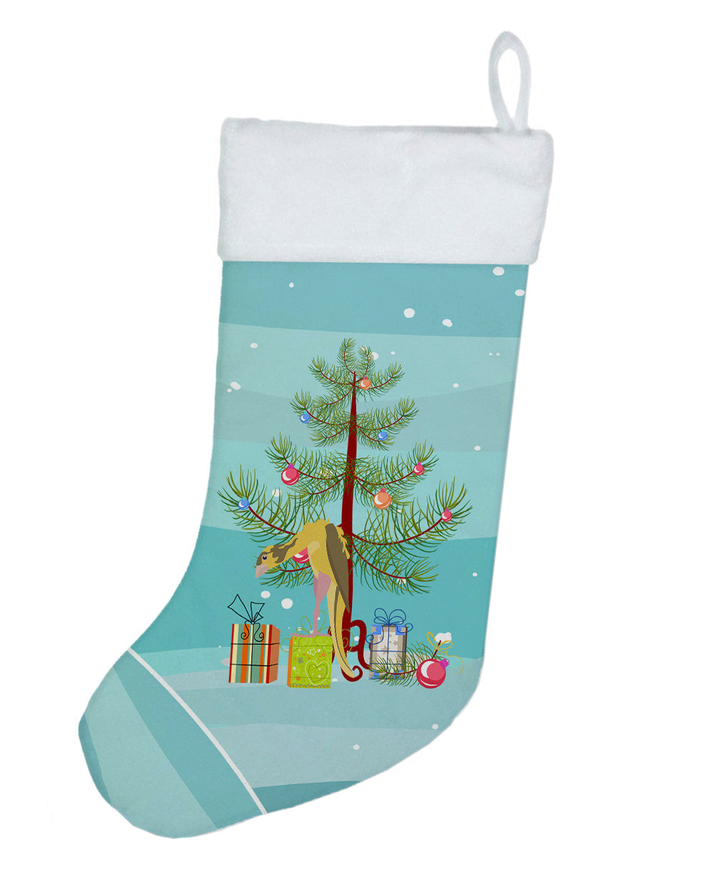 Jibso Canary Merry Christmas Holiday Stocking Double-Sided Print, Polyester Suede,11x18, Made in USA