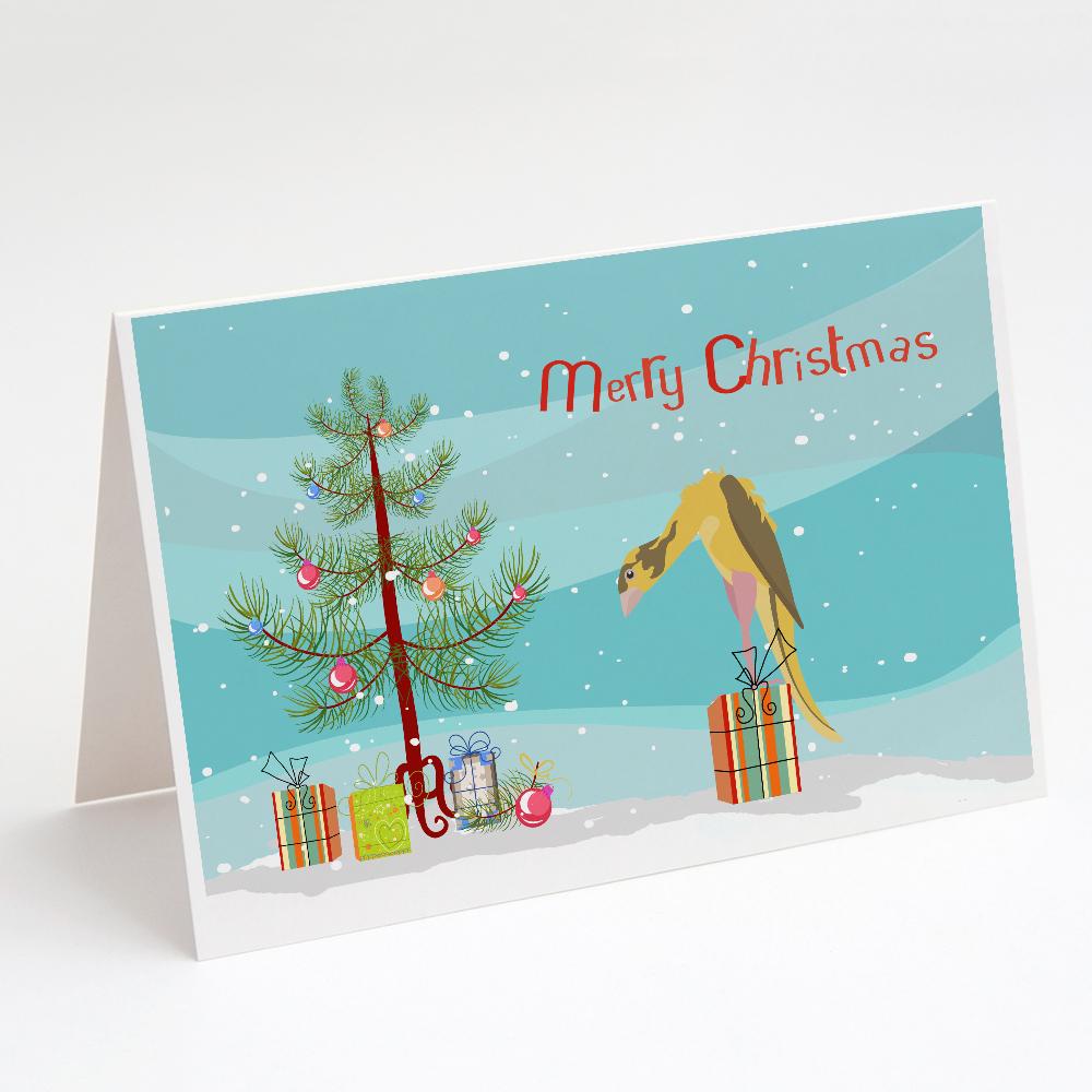 Jibso Canary Merry Christmas Greeting Cards Pack of 8 Blank Cards with Envelopes Whimsical A7 Size 5x7