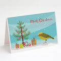 Lizard Canary Merry Christmas Greeting Cards Pack of 8 Blank Cards with Envelopes Whimsical A7 Size 5x7